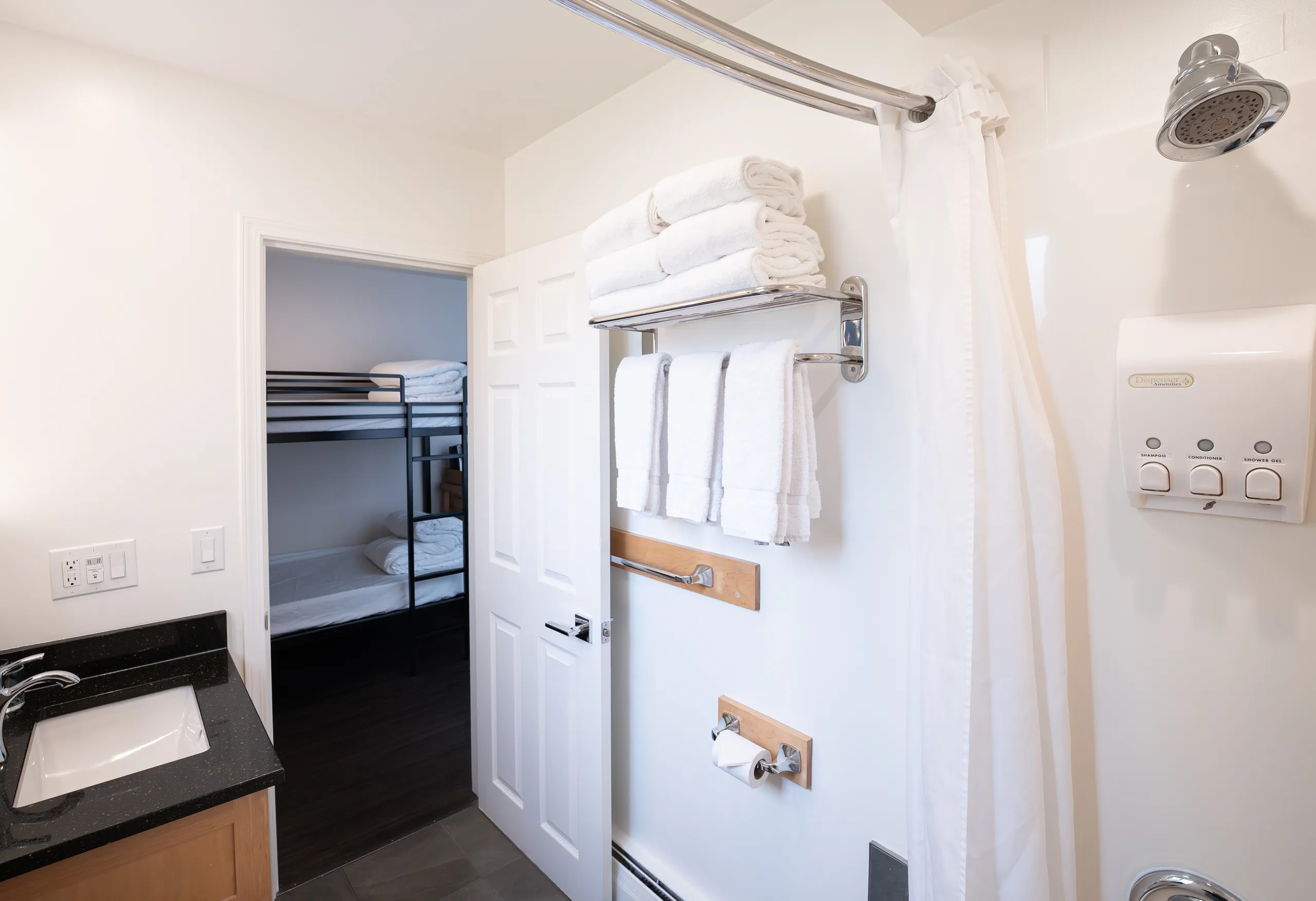 swiss chalet motel interior bathrooms 16